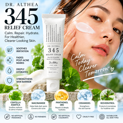 Dr. Althea 345 Relief Cream 50ml – Soothing Korean Face Moisturizer