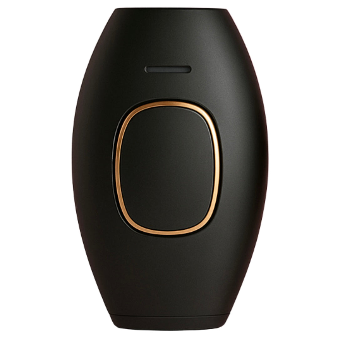 Imagen de CARAMELA BEAUTY USA, dispositivo Luminos IPL para depilación permanente, con pantalla y diseño compacto para eliminación del vello.