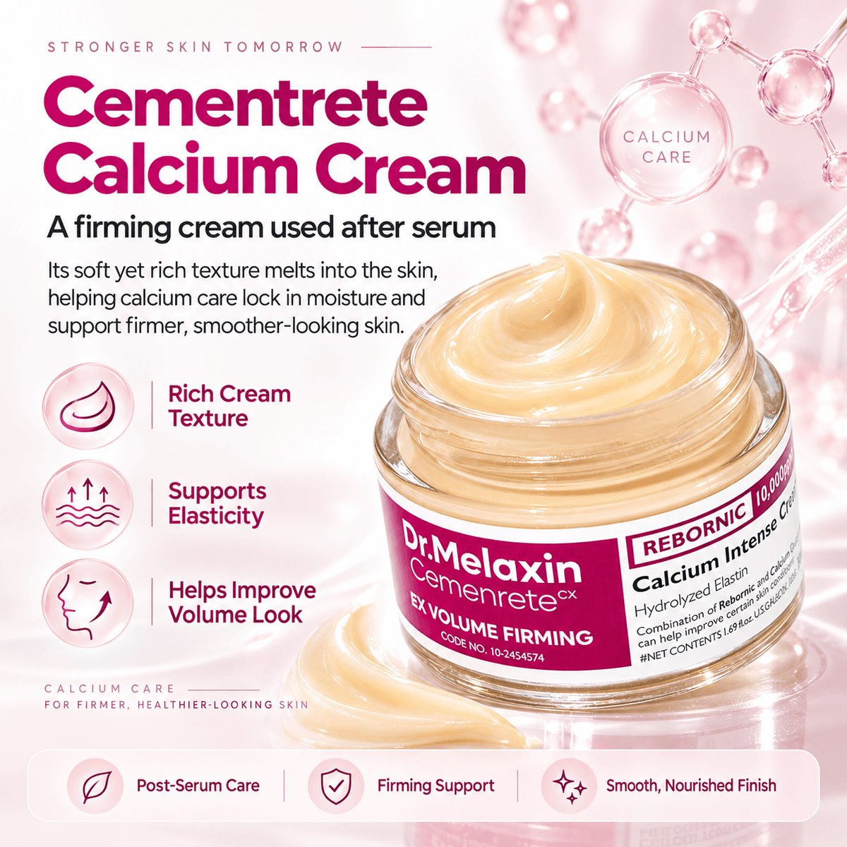 Conjunto de 5 pasos de Dr.Melaxin Calcium Collagen Power de CARAMELA BEAUTY USA para firmeza, suavidad y brillo en la piel.