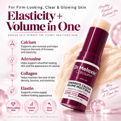 Conjunto de cuidado facial Dr.Melaxin Calcium Collagen Power de CARAMELA BEAUTY USA con cinco pasos para firmeza, suavidad y brillo.