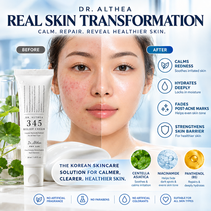 Dr. Althea 345 Relief Cream 50ml – Soothing Korean Face Moisturizer