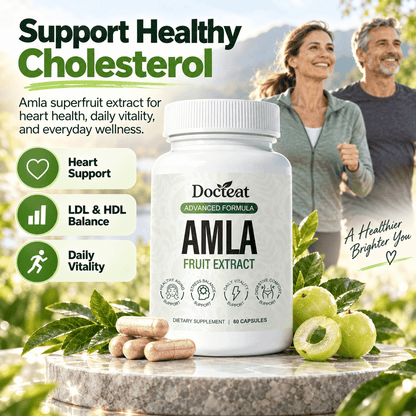 Docteat Amla Fruit Extract, extracto de grosella espinosa de la India, presentación del suplemento.