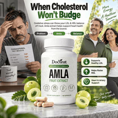 Docteat Amla Fruit Extract, extracto de grosella espinosa de la India, presentación del suplemento.