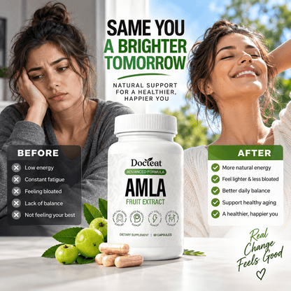Docteat Amla Fruit Extract, extracto de grosella espinosa de la India, presentación del suplemento.