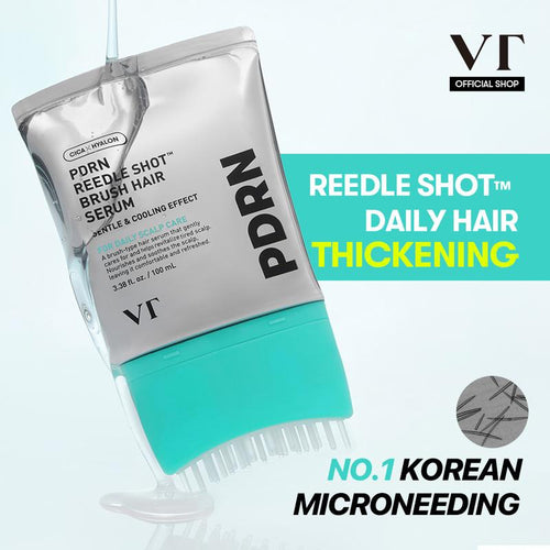 Suero capilar PDRN Reedle Shot de CARAMELA BEAUTY USA en botella con gotero, para renovación del cuero cabelludo y cabello más lleno.