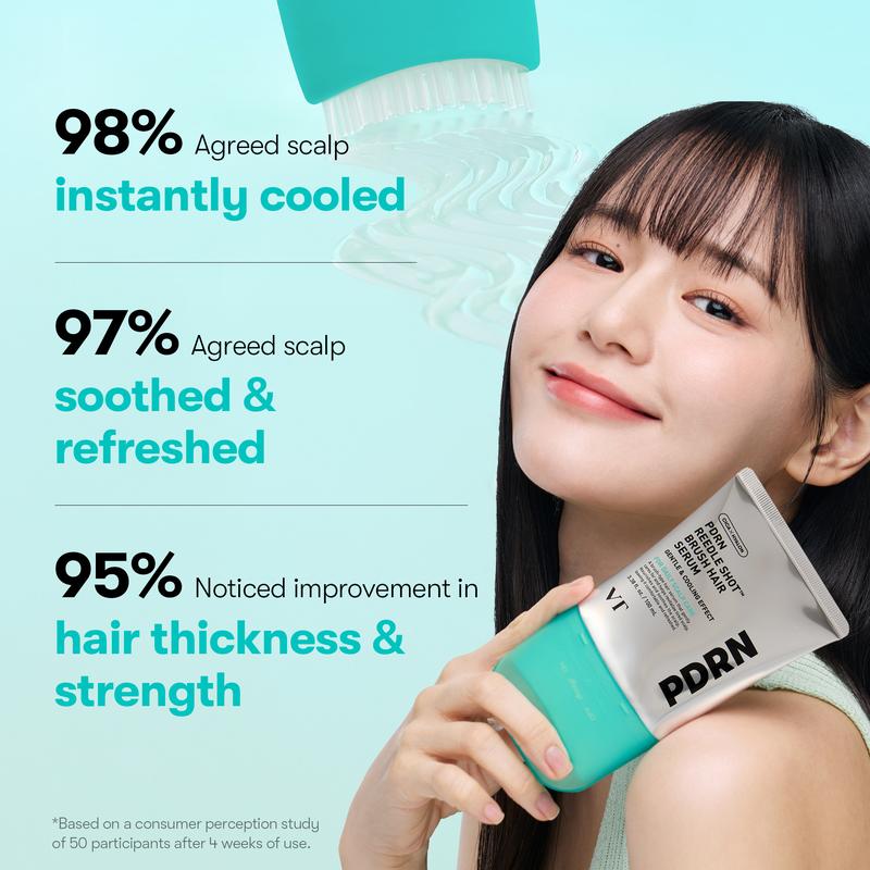 Serum capilar PDRN Reedle Shot de CARAMELA BEAUTY USA en un frasco con aplicador para renovar el cuero cabelludo y cabello más frondoso